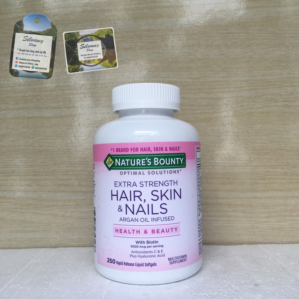 Hair Skin & Nails Nature’s Bounty – Đẹp Da, Tóc và Móng – 250 Viên