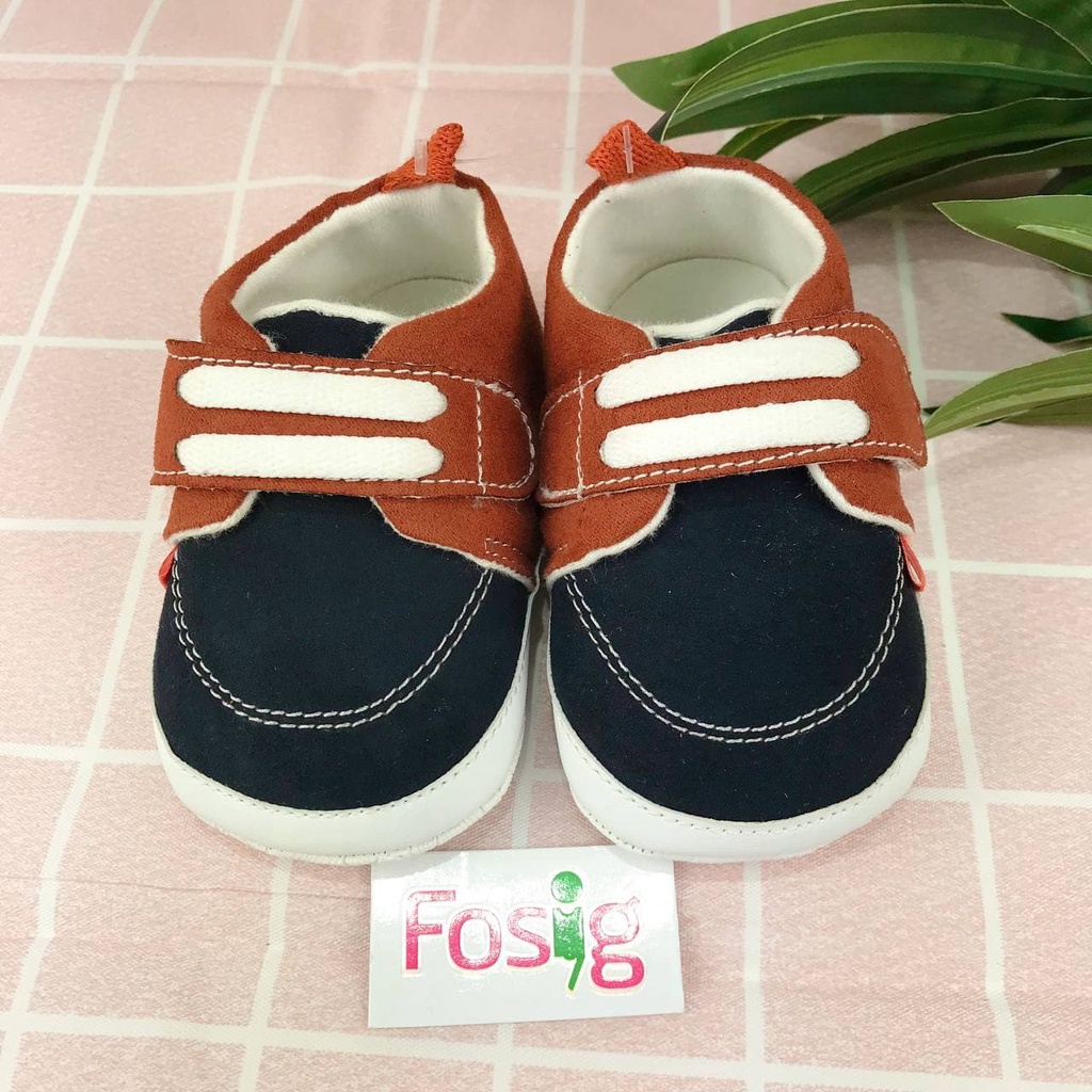 Giày Vải Tập Đi Siêu Nhẹ Cho Bé - Nâu Navy
