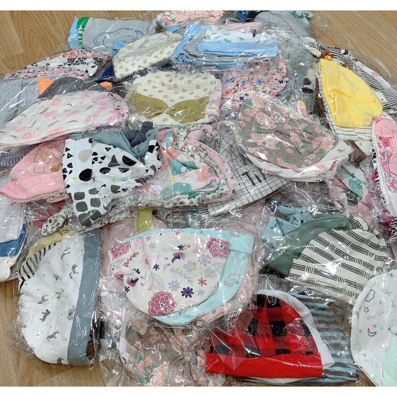 Mũ cho bé sơ sinh 💖𝑭𝑹𝑬𝑬𝑺𝑯𝑰𝑷💖 kiểu chóp,mũ tròn,turban chất liệu cotton