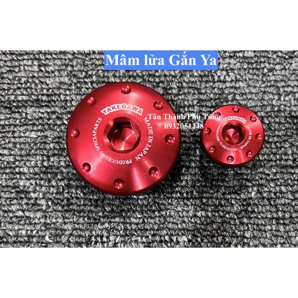 Ốc Mâm lửa, ốc nhớt, nút carte Takegawa - Màu đỏ