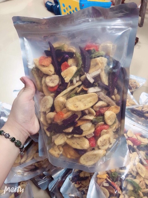 1KG HOA QUẢ SẤY THẬP CẨM CHÍNH HÃNG TỀ HÙNG GIÒN TAN
