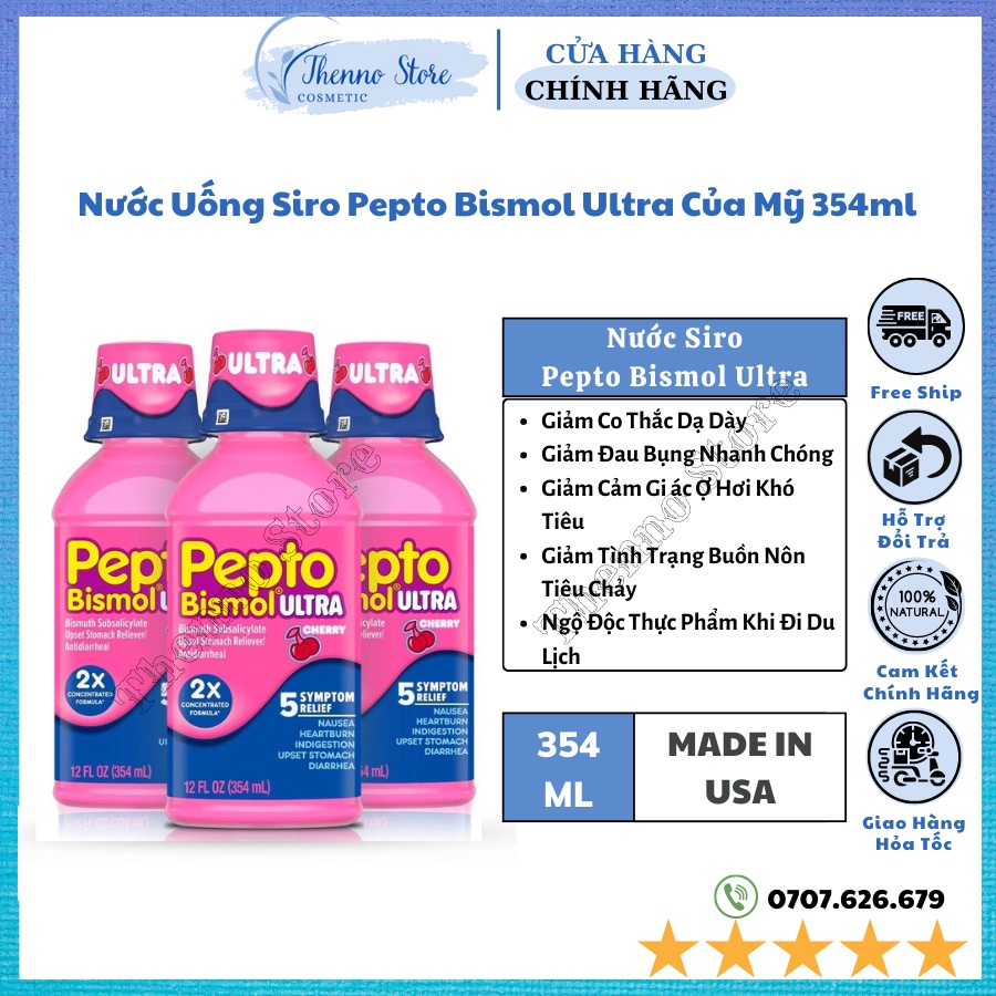 Nước Uống Siro Pepto Bismol Ultra Của Mỹ 354ml