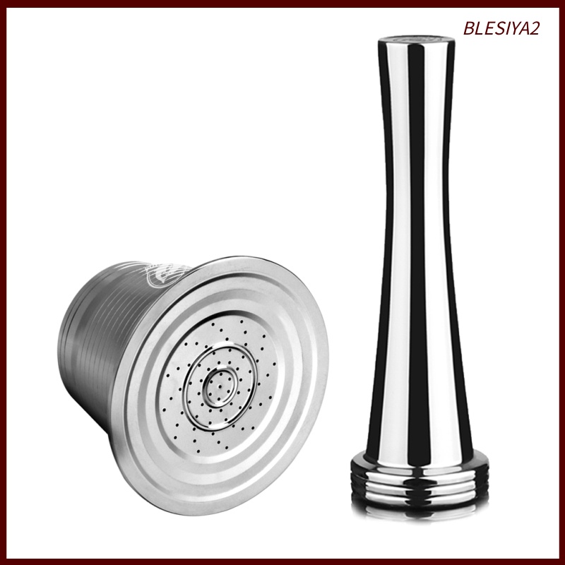 [BLESIYA2]Refillable Coffee Capsule Filter Pod with Spoon for Nespresso