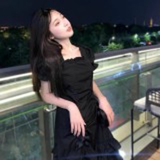 Đầm Đen Đuôi Cá Dây Rút Thắt Eo Cực Xinh