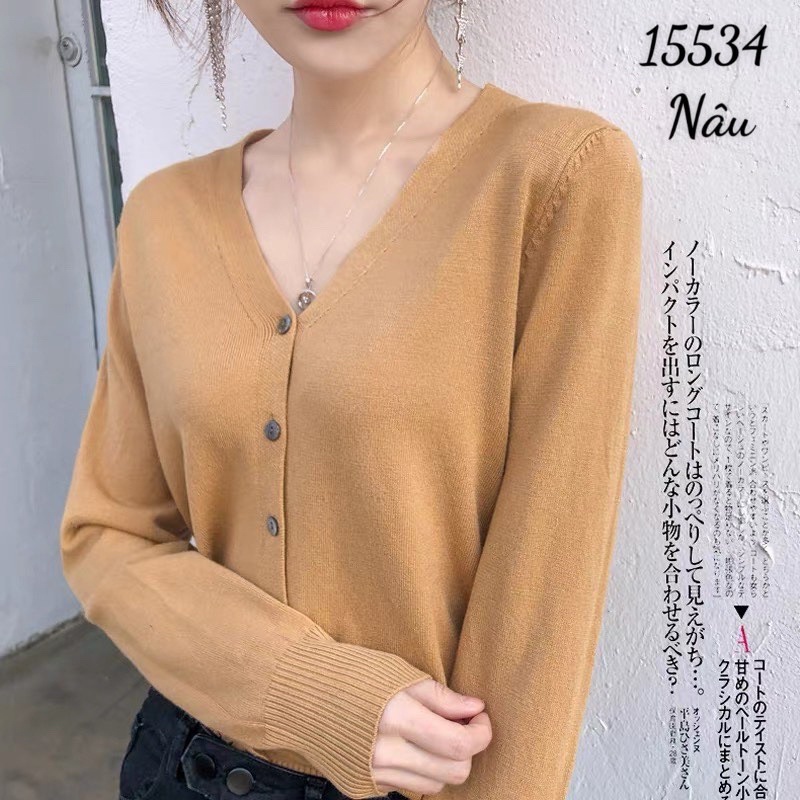 Khoác cardigan len BIGSIZE dệt kim len co giãn 15534 | BigBuy360 - bigbuy360.vn