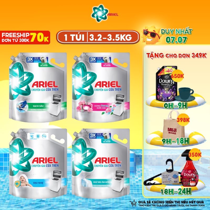 Ariel Matic nước giặt Túi 3.5KG 3.2KG