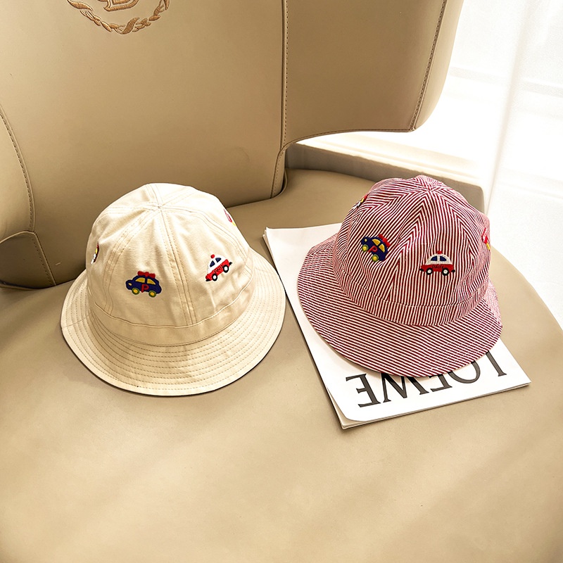 Nón Tai Bèo Mỏng Họa Tiết Sọc Caro Thời Trang Cho Bé