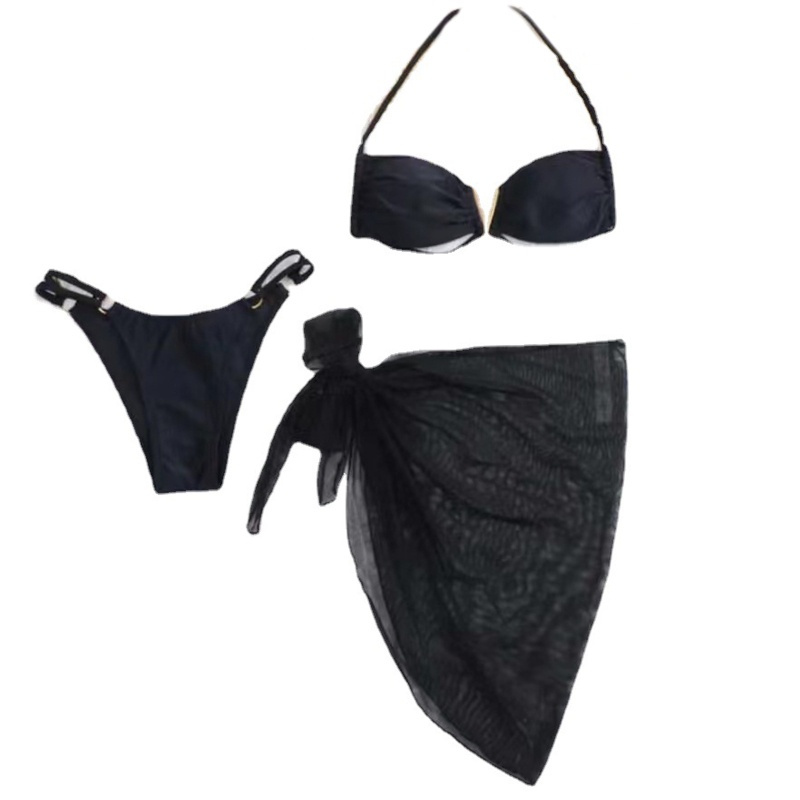 Ba mảnh sexy Thong Đồ bơi Đẩy lên Bikini nữ có viền Đồ bơi Bikini đi biển Trang phục swimsuitn Phối cảnh che | BigBuy360 - bigbuy360.vn