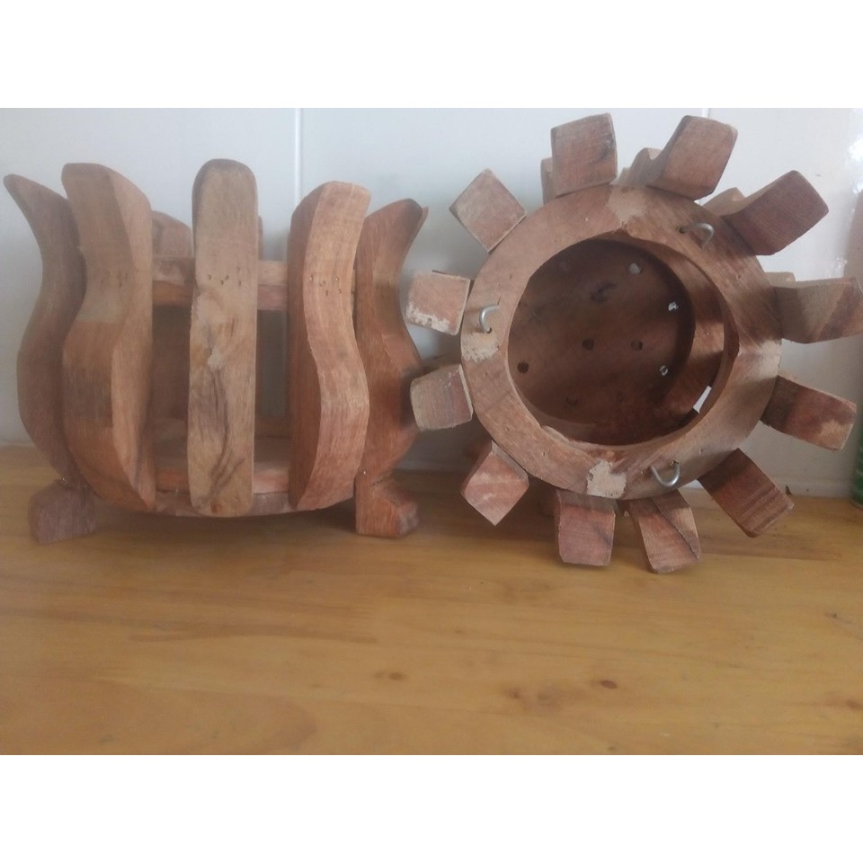 Chậu gỗ sen tròn size 20cm