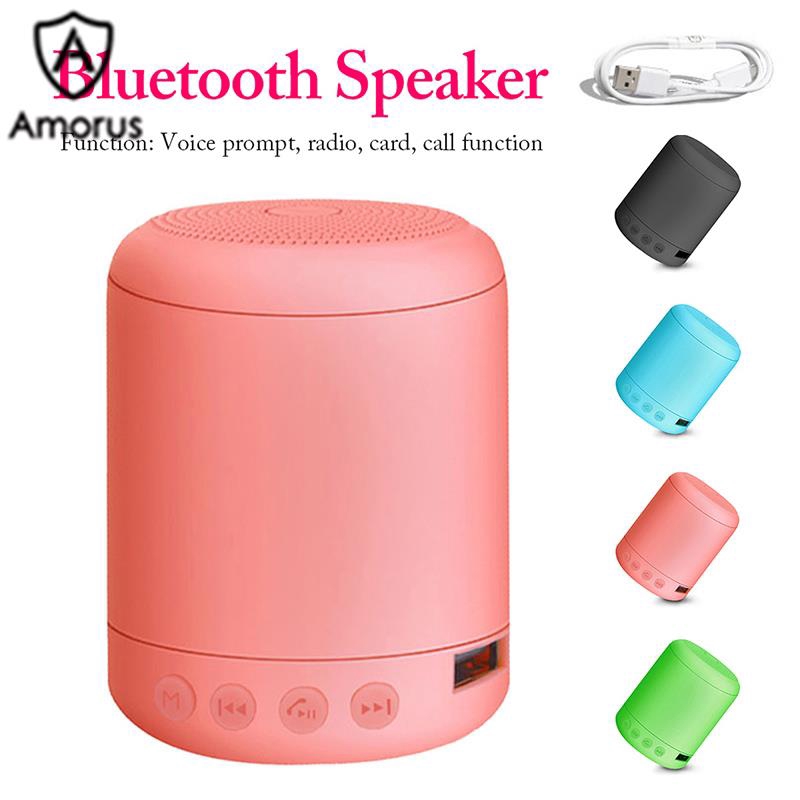 Loa Bluetooth không dây Amorus thiết kế nhỏ gọn với cổng sạc USB cho điện thoại/ máy tính