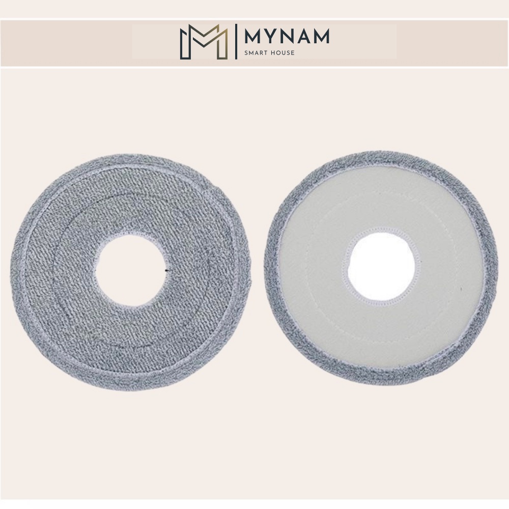 Bông lau sợi MYNAM Hình Tròn  thay thế chổi lau nhà tách nước bẩn sạch sẽ