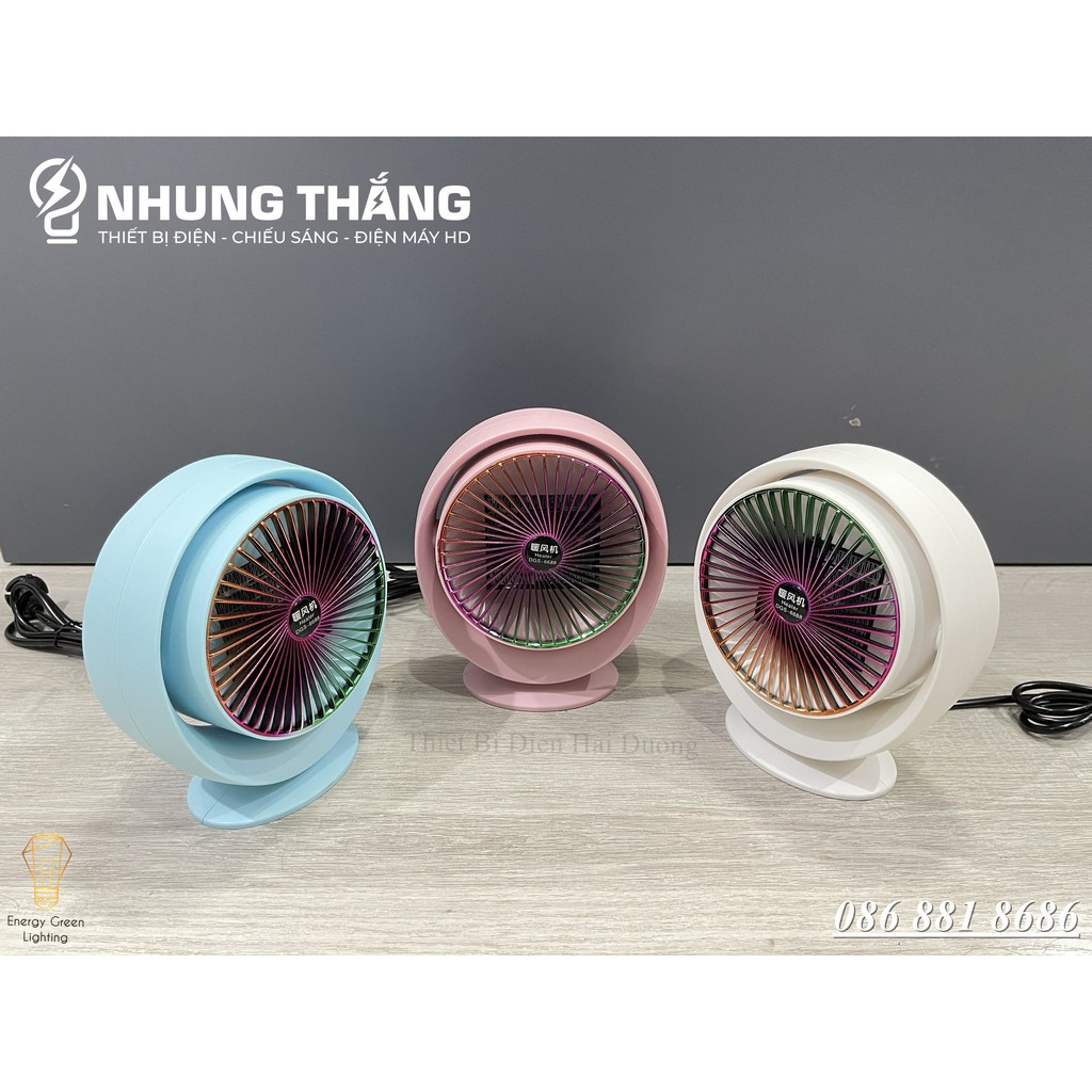 Máy Sưởi Để Bàn MS-303, Quạt Sưởi Mini - Công Nghệ Sưởi Gốm PTC Ceramic-Làm Nóng Nhanh -Tích Hợp Tản Gió -Tiết Kiệm Điện