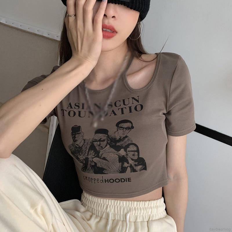 Áo Croptop Tay Ngắn Thiết Kế Khoét Quyến Rũ | BigBuy360 - bigbuy360.vn