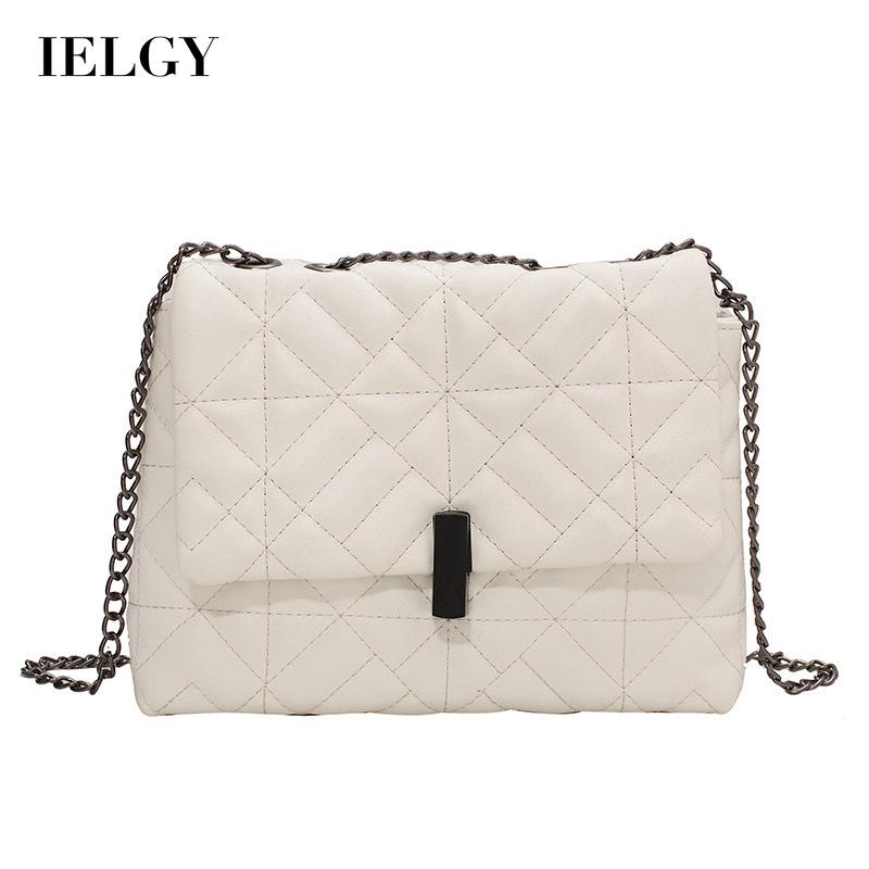 Túi xách IELGY đeo dưới cánh tay kiểu dây xích cá tính cho nữ