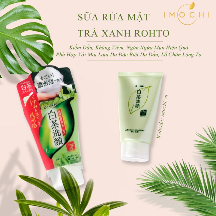 Sữa rửa mặt matcha trà xanh Rohto của Nhật 120g