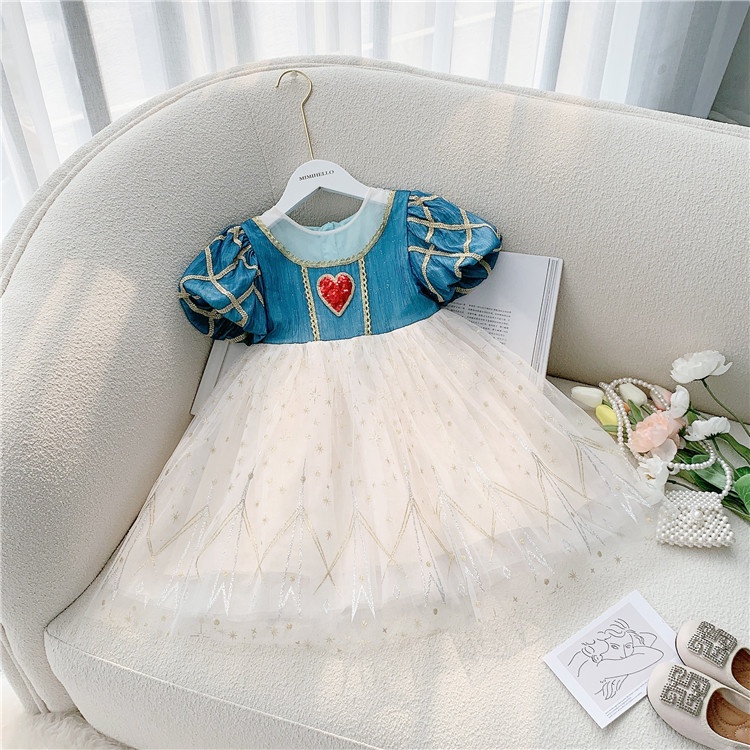 Princess Party Dress For Girls 2-10 Years Sequined Laser Tutu Dress