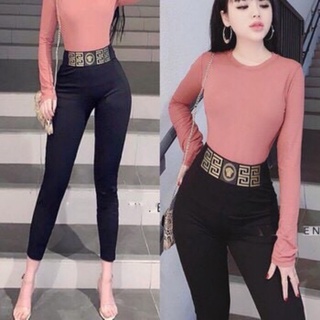 Quần leeging cạp cao thun coton