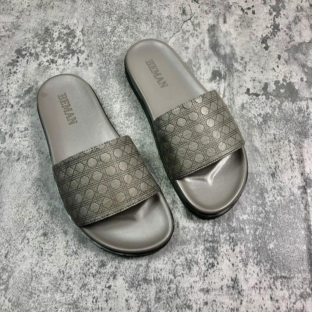 Dép nam quai ngang Beman B1,quai dép da sít cao cấp nguyên tấm, đế cao su non nguyên khối hai lớp