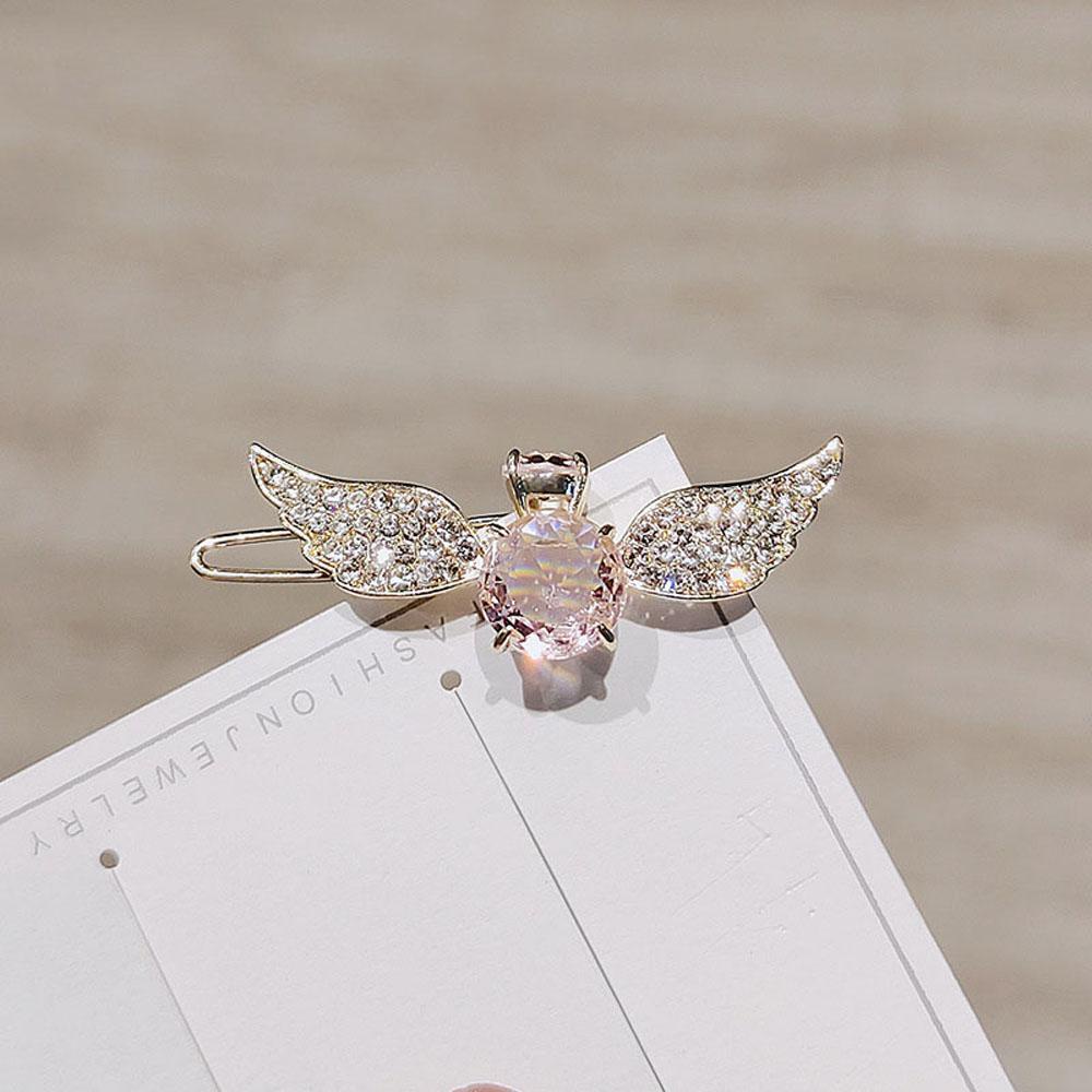 IVORY Kẹp Tóc Đính Đá Hình Đôi Cánh Thiên Thần Dễ Thương