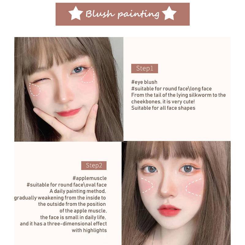 Bảng Phấn Bắt Sáng/Tạo Khối/Má Hồng 3 Màu Sắc Kết Hợp Thời Trang