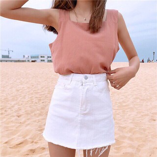 Chân váy kaki dày mịn trơn đơn giản form chữ A cực xinh