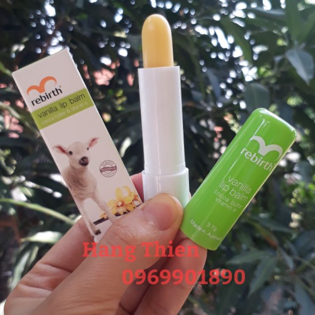 (Đủ bill) Son dưỡng môi chống nắng xóa thâm Rebirth lip balm_ 3.7g
