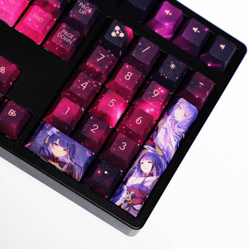 Nắp phím Cherry Profile Beelzebul bằng PBT nhuộm thăng hoa phong cách game Genshin impact cho bàn phím cơ 108 phím