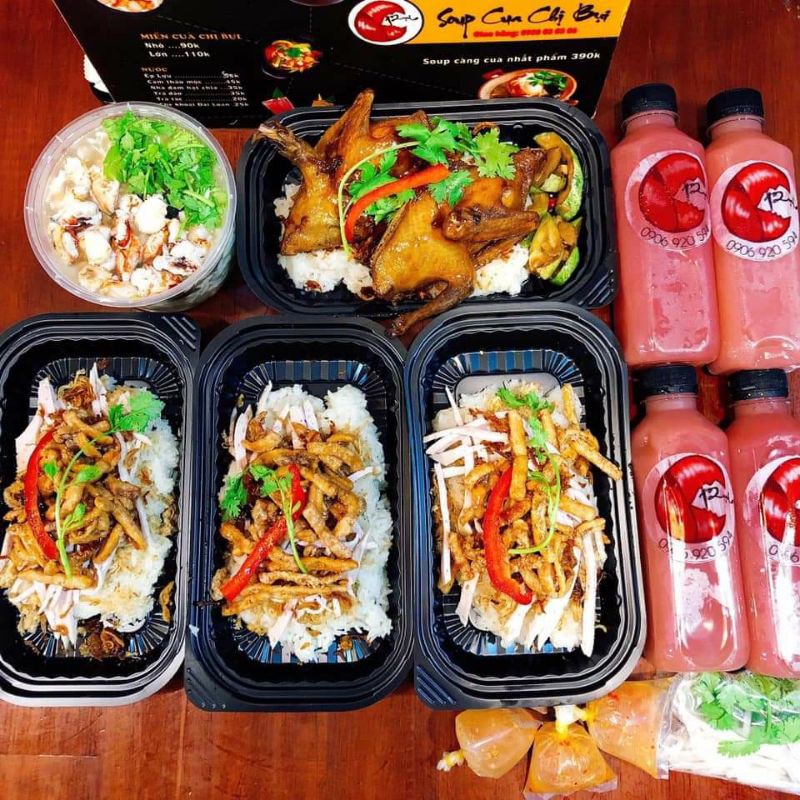 Combo 100 hộp nhựa kèm nắp pet trong suốt (HT17)