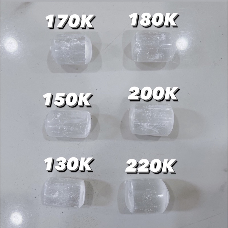 SELENITE TUMBLED STONE - Viên đá thanh tẩy Selenite - THẢO MỘC XÔNG NHÀ