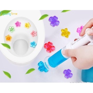 Gel khử mùi bồn cầu hoa toilet khử trùng bồn cầu dạng thạch hình bông hoa với 7 mùi thơm