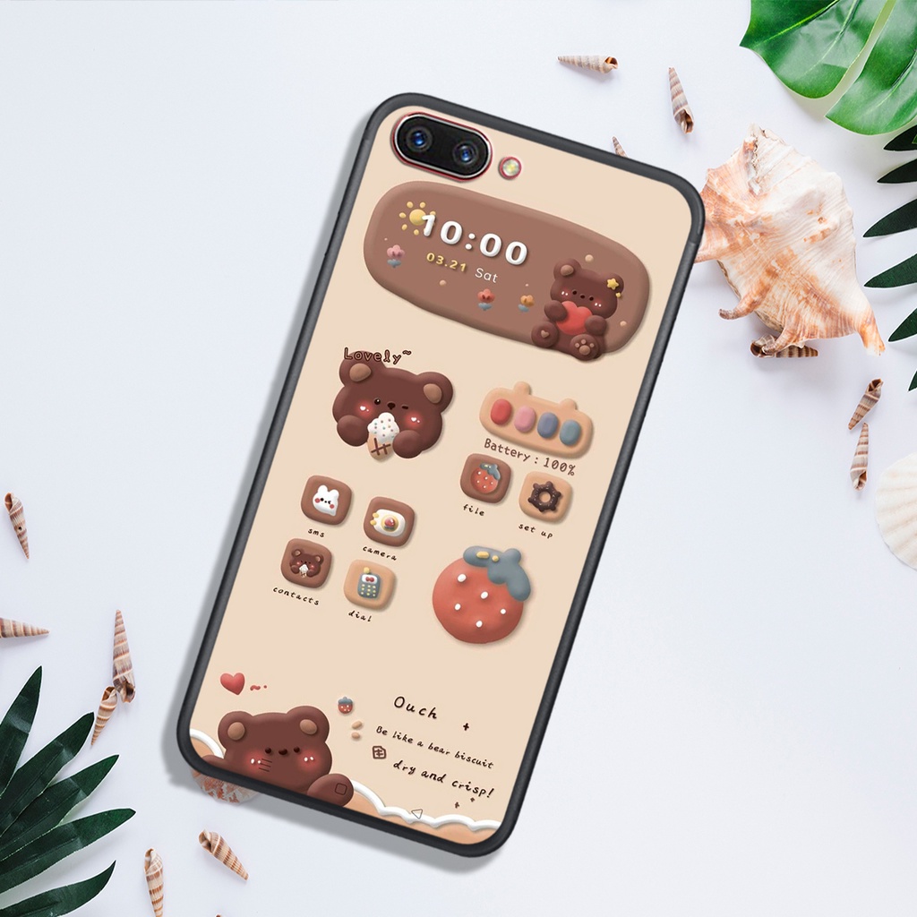 ỐP LƯNG OPPO A3S - A5 - A1K - A71 - A83 , IN HÌNH GẤU NÂU CHOCOLATE ĐÁNG YÊU.