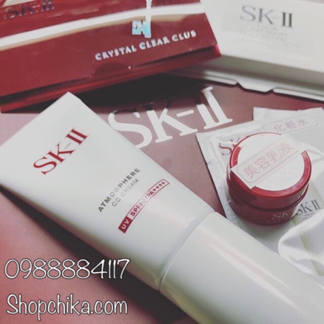 SKII KEM NỀN CHE KHUYẾT ĐIỂM CHỐNG NẮNG CC ATMOSPHERE SKII AIRY LIGHT UV CREAM SPF 50