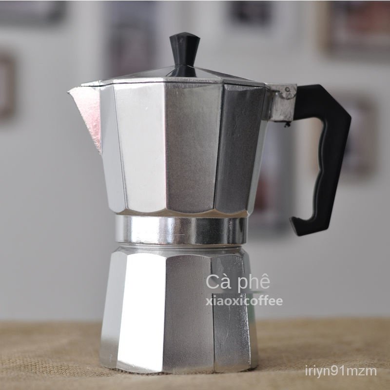 Vỏ Nhôm Ấm Pha Cà Phê Moka Pot Ý Espresso Pha Cà Phê Đậm Đặc Hộ Gia Đình Pha Cà Phê Tay Đấm Thiết Bị Tay Cà Phê