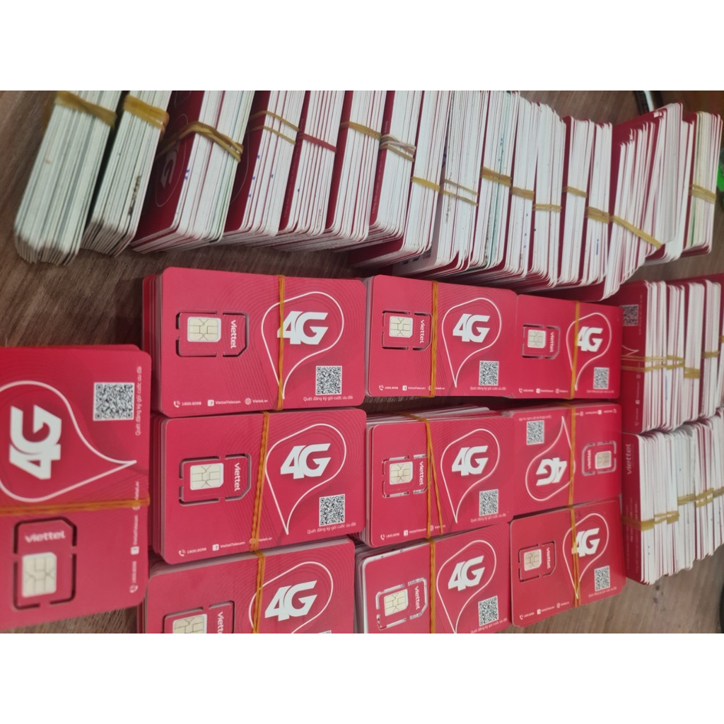 Sim viettel Trả Trước 4g Nguyên kít Tự Đăng Ký Thông Tin gói tomato ,Có ST50N ,V70C,V90C,V120N,v150N...vv