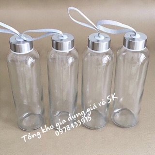Bình thuỷ tinh đựng nước 500ml có dây xách