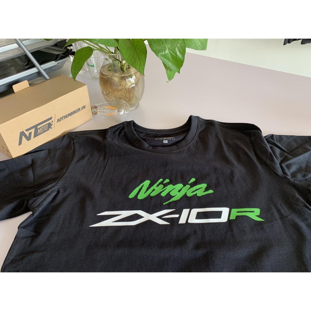 Áo Thun Biker - Kawasaki ZX10R Unisex Nam Nữ tay ngắn có Big Size Cho
