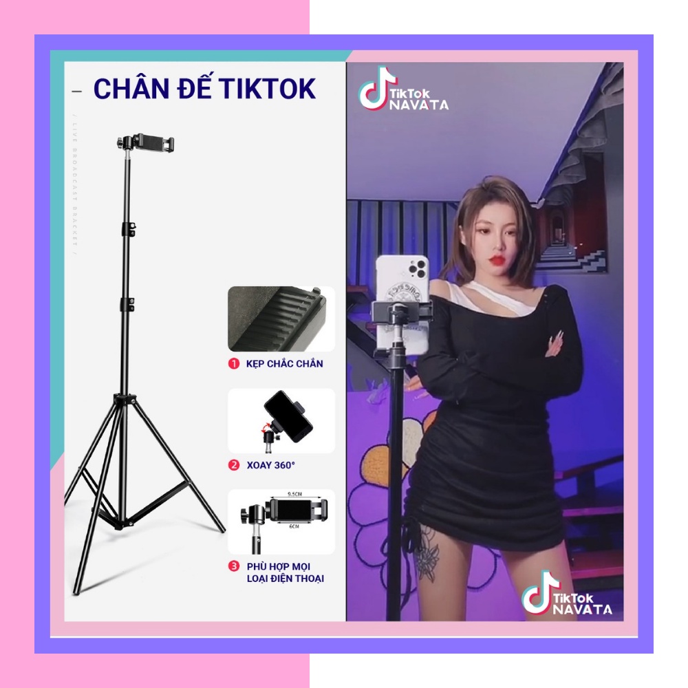 Gậy 3 Chân 2 Mét Livestream, Giá Đỡ Điện Thoại