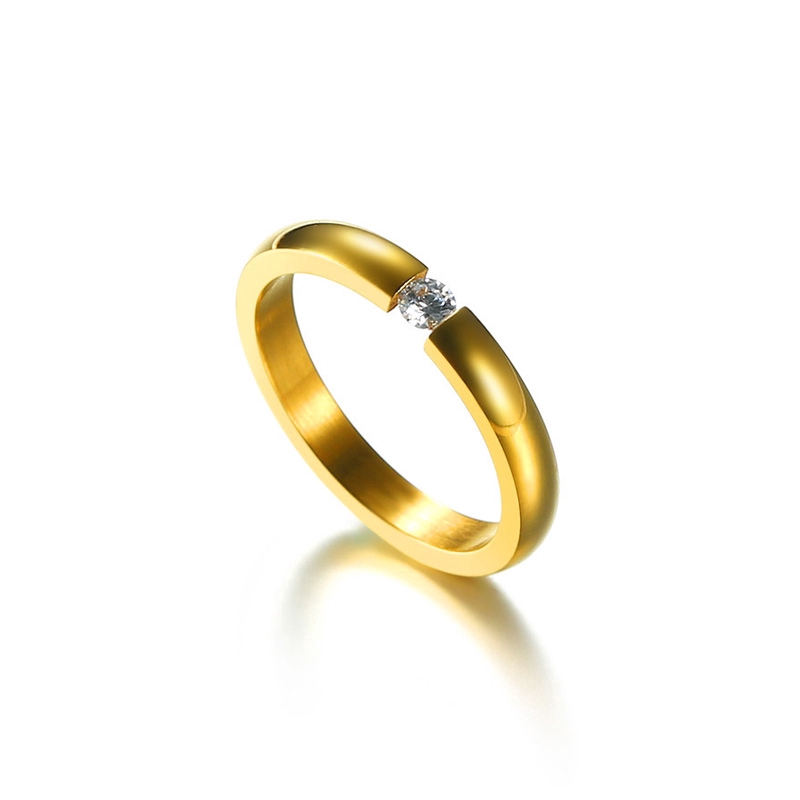 Nhẫn midi VNOX 3mm bằng hợp kim đính đá Cz