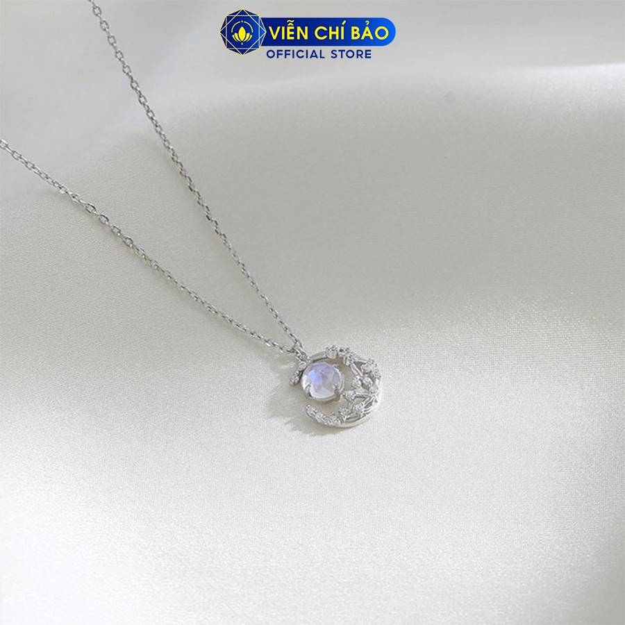 Dây chuyền bạc nữ hình mặt trăng chất liệu bạc 925 thời trang phụ kiện trang sức nữ thương hiệu Viễn Chí Bảo D400413
