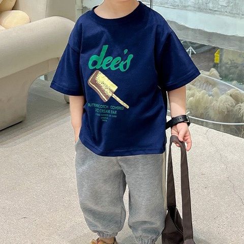 Áo Thun 100% Cotton Tay Ngắn Phong Cách Thời Trang Hàn Nhật Mới Mùa Hè 2022 Cho Bé Trai