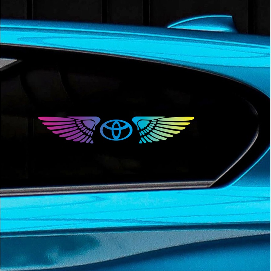 Cánh Nhãn dán xe Tia laze TOYOTA Xe hơi Trang trí đề can Kính chắn gió phía sau Biểu tượng Hình dán