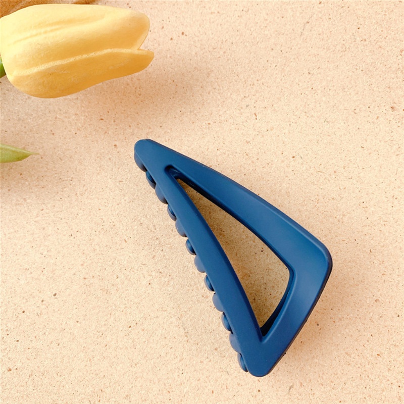 Flgo Kẹp Tóc Đuôi Ngựa Hình Tam Giác Màu Nhám Chống Trượt