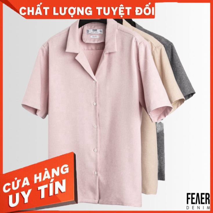 Áo sơ mi nam FEAER DENIM chất linen trơn thoáng tự nhiên BISMAS 3 MÀU - Hàng nhập khẩu