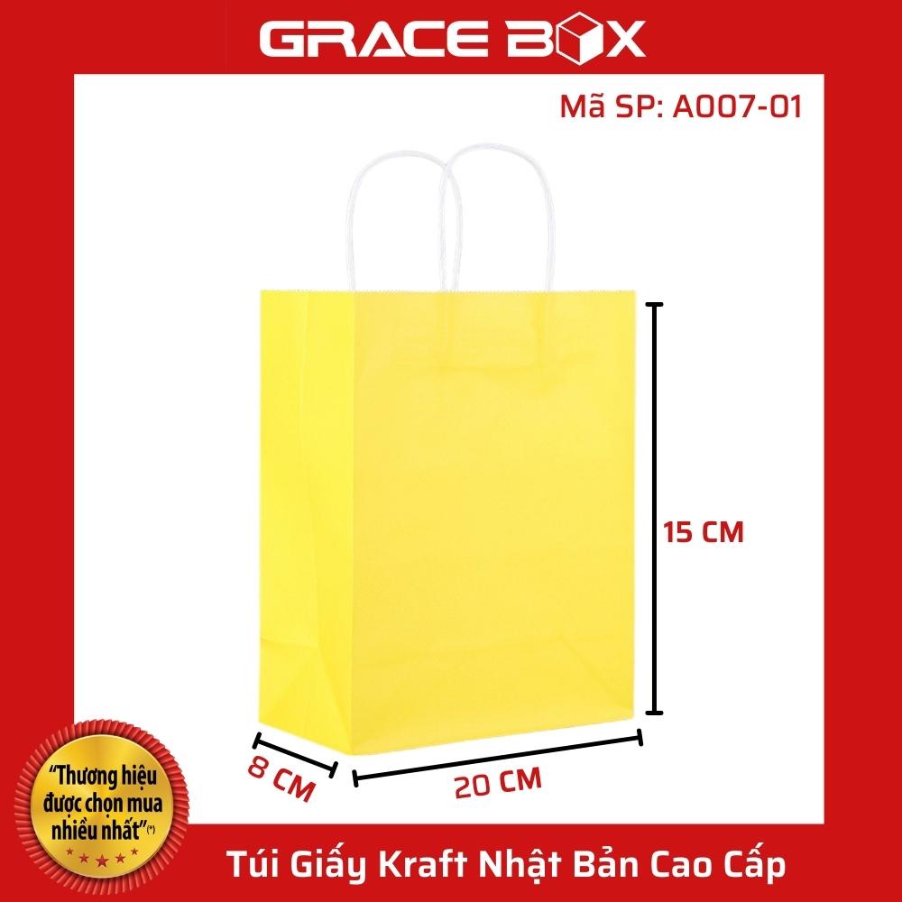 {Giá Sỉ} Túi Giấy Kraft Nhật Cao Cấp - Màu Vàng - Siêu Thị Bao Bì Grace Box