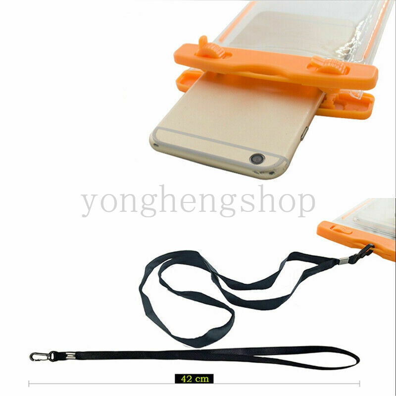 Túi Đựng Điện Thoại Chống Thấm Nước Màu Dạ Quang Kèm Dây Đeo Tiện Dụng