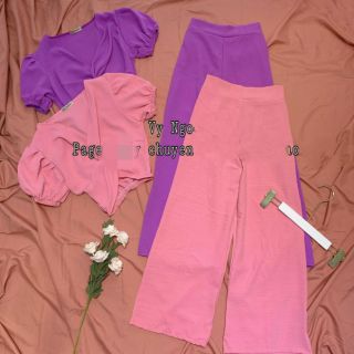 SET BỘ DÀI CHẤT ĐŨI ÁO THẮT NÚT ĐỒ BỘ NỮ