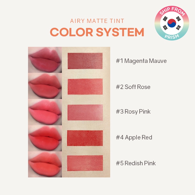 Innisfree Airy Matte Tint 3.8g: Tint Matte Lip nhẹ, thoải mái, lâu trôi