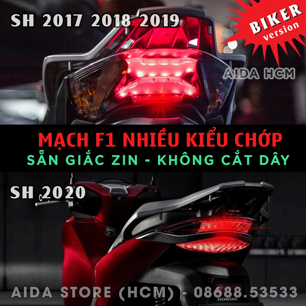 Honda SH - Bộ mạch sẵn giắc zin tạo chớp stop F1 nhiều kiểu + 1 zin