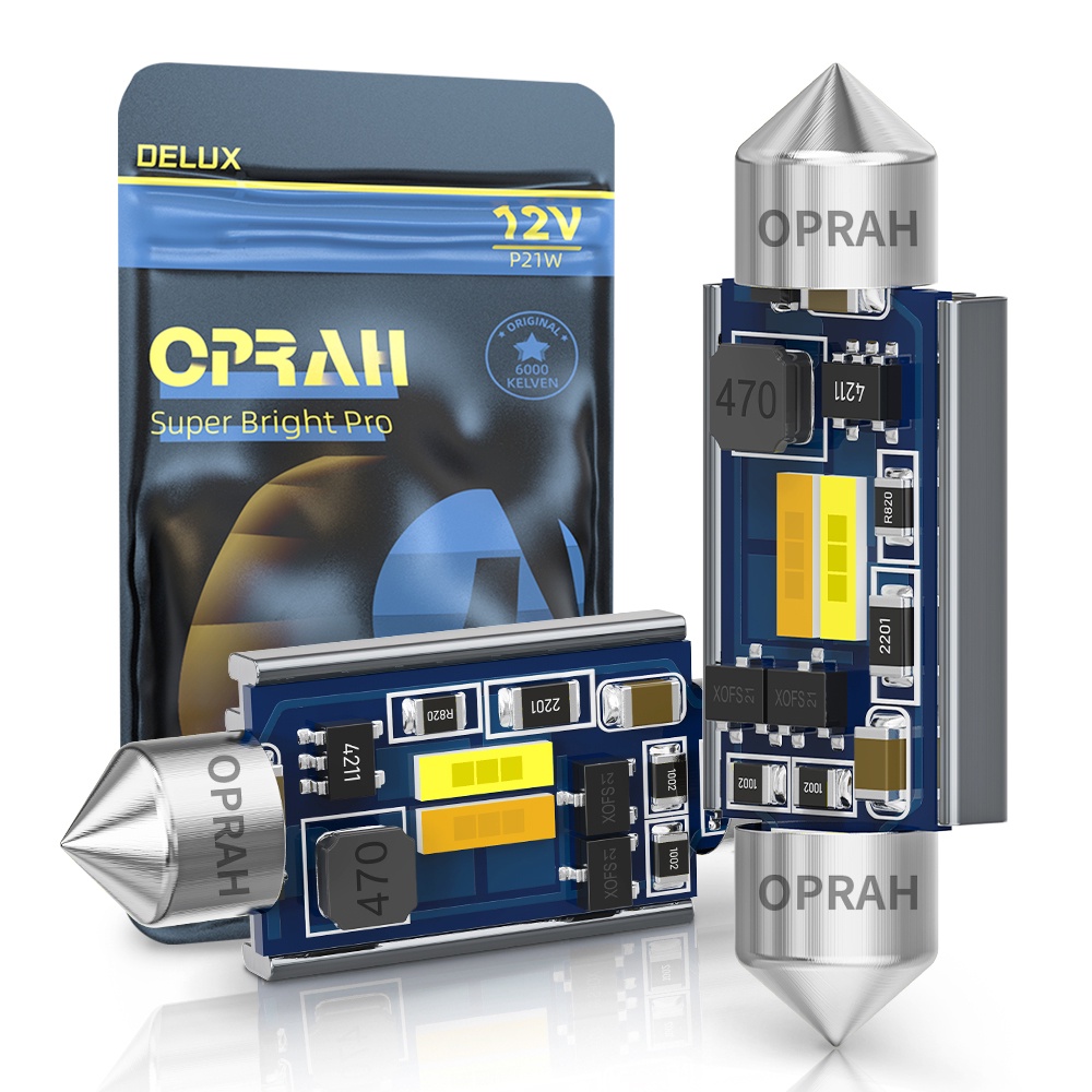 1 Đèn LED Canbus Festoon C5W 1860 2SMD Hai Màu 31mm 36mm 39mm 41mm Ánh Sáng Trắng Vàng Cho Xe Hơi