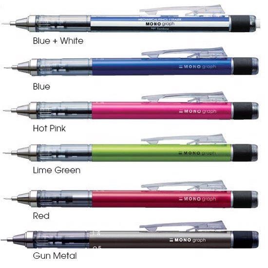 Bút chì cơ khí lắc đầy ngòi Tombow Mono Nhật Bản 0.3/0.5mm